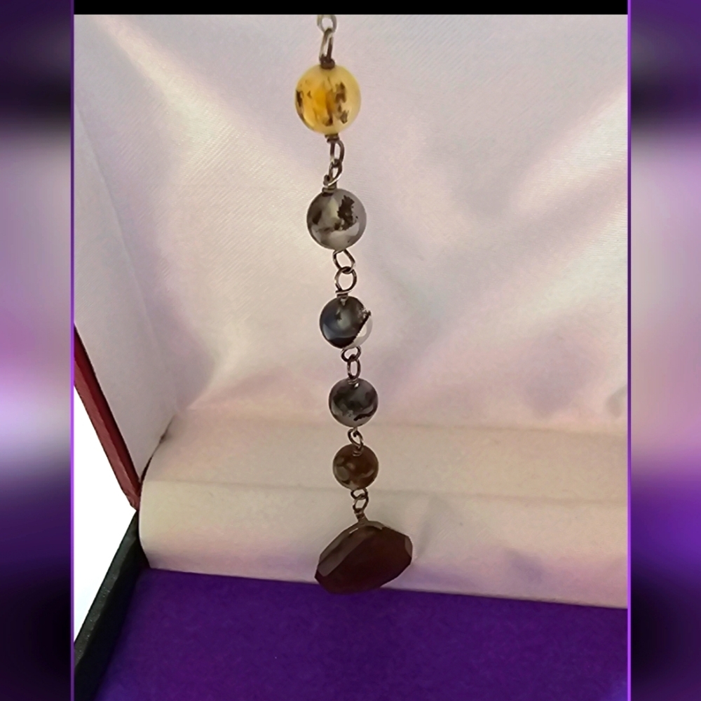 Smokey Quartz 6 stone necklace